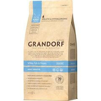 Grandorf 2кг White Fish & Turkey Skin & Coat Care Holistic для кошек, забота о коже и шерсти, белая рыба с индейкой