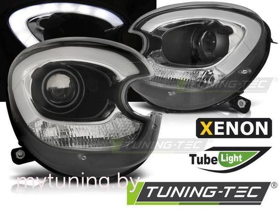 Передние фары Tube Light для Mini Countryman R60 (10-14) Black XENON