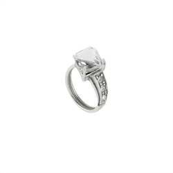 "Куб" кольцо в серебряном покрытии из коллекции "Леди" от Jenavi