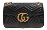 GUCCI GG Marmont Quilted Leather Crossbody Bag, Shoulder Bag Women"s Black