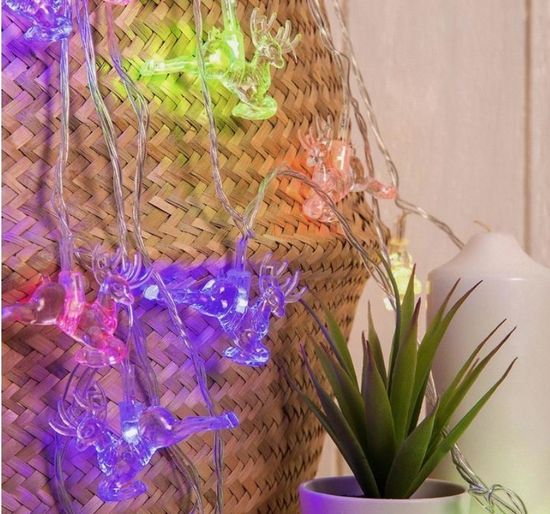 Гирлянда "Нить" 5 м с насадками "Олени"