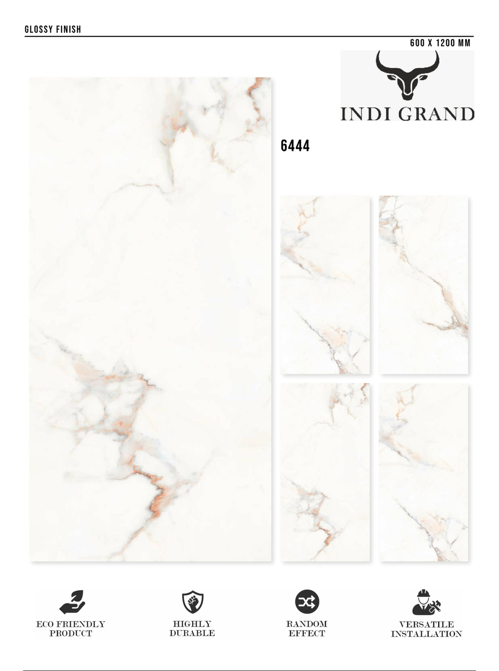 Керамогранит glossy №5, 60х120, 6444