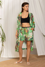 Летние поливискозные шорты (Размер: XS) (Цвет: зеленый)