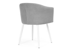 Обеденная группа Виргел светло-серый / белый / белая шагрень / дуб