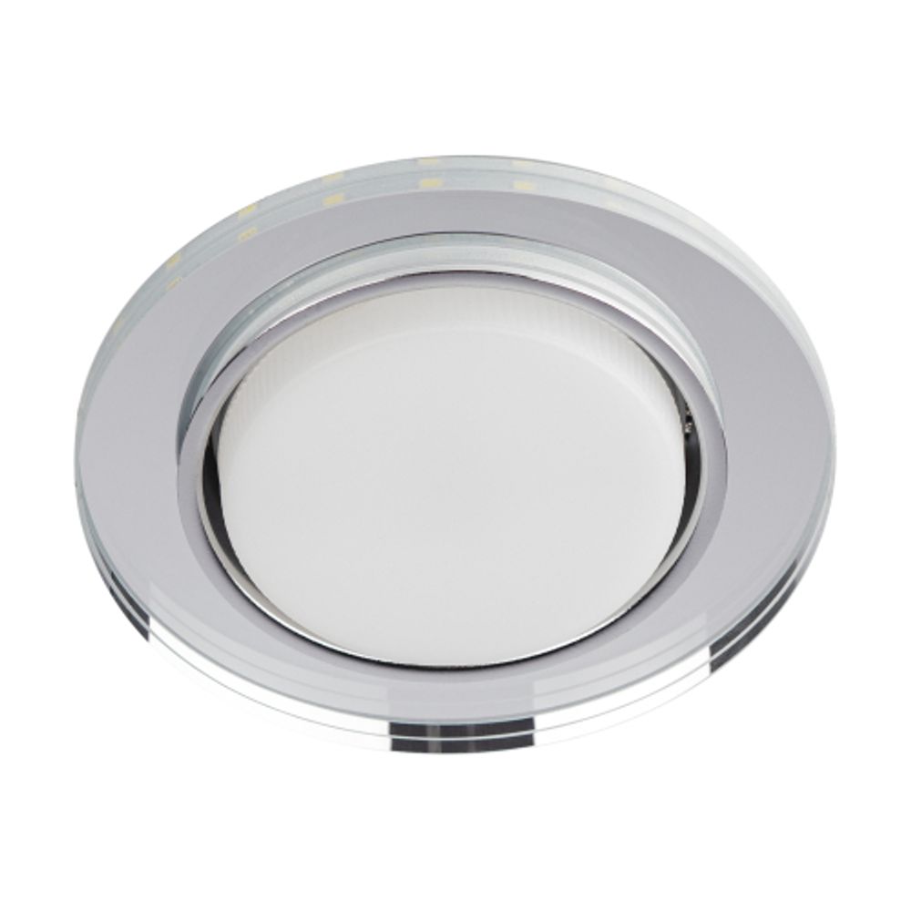 Светильник встраиваемый cо светодиодной подсветкой ЭРА DK LD51 MR под лампу GX53 зеркальный | Встраиваемые LED светильники