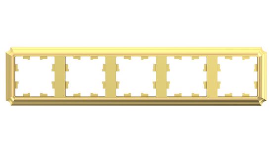 ATLASDESIGN ANTIQUE 5-постовая РАМКА, универсальная, ЗОЛОТО