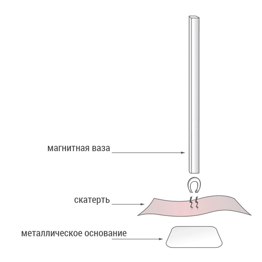 Peleg Design Набор магнитных ваз Magnetic Vase, серебристый - 5шт