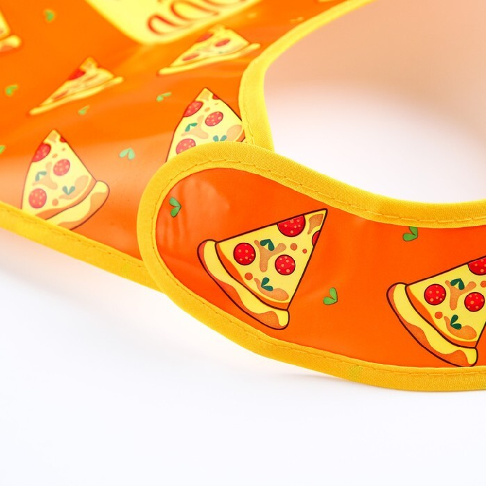 7127784 Нагрудник детский «Pizza», на липучке, с карманом