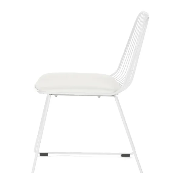 Стул Vivo белый с мягкой подушкой