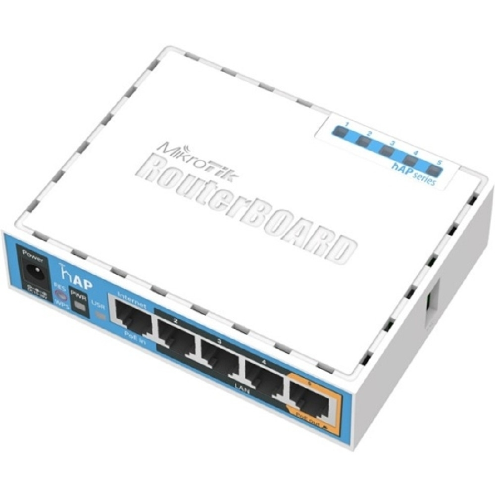 MikroTik RB951Ui-2nD Беспроводной Маршрутизатор  hAP 2.4Ghz, 5xLAN, 2.4 ГГц 802.11b/g/n, MIMO 2x2, 22 дБм