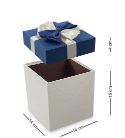 WF-40/1-B Коробка «Квадрат» цв.бел./син.