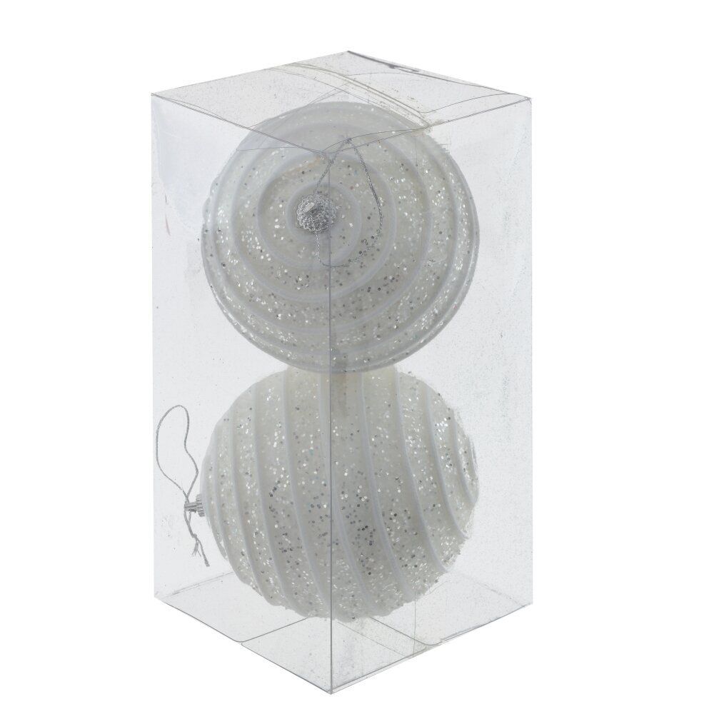 GAEM Набор из 2шт Украшение новогоднее "Шар", D 10 см, L19 W10 H10 см