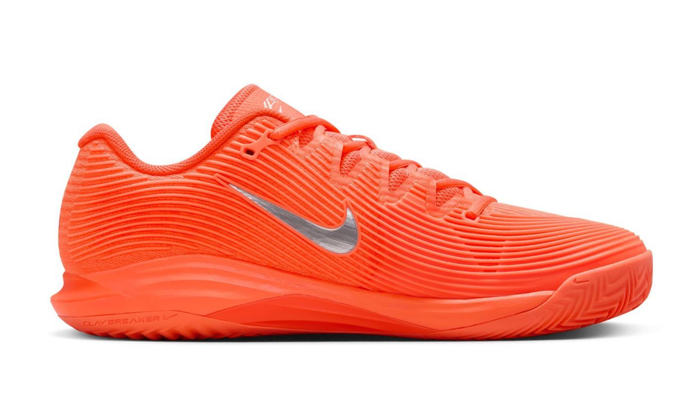 Мужские кроссовки теннисные Nike Zoom Vapor 12 Clay Premium - hyper crimson/metallic silver