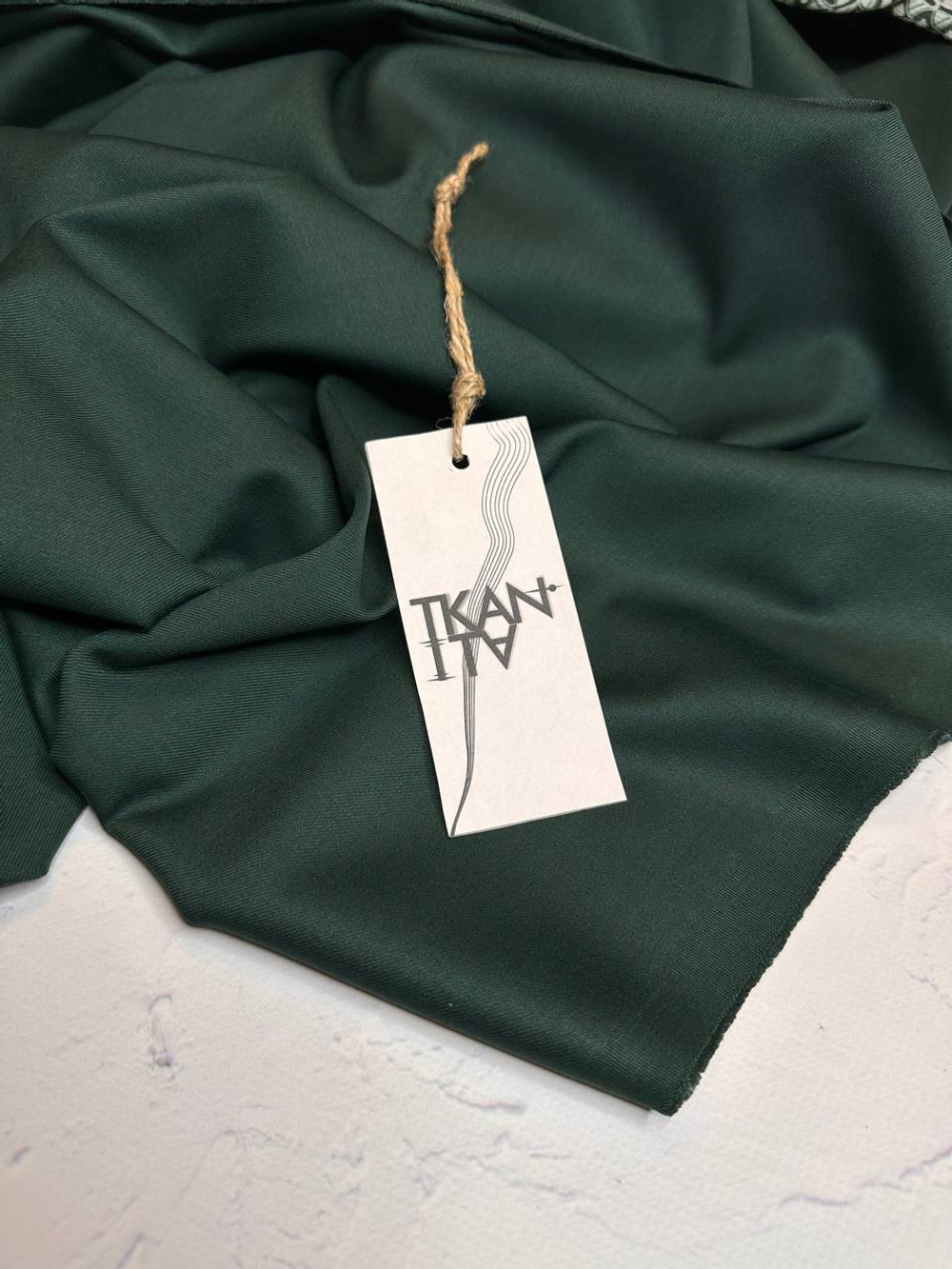 Костюмно-плательная смесовая однотонная поливискоза (64%полиэстер/33%вискоза/3%эластан, Зеленый Диор, 152, 285 гр/м2)