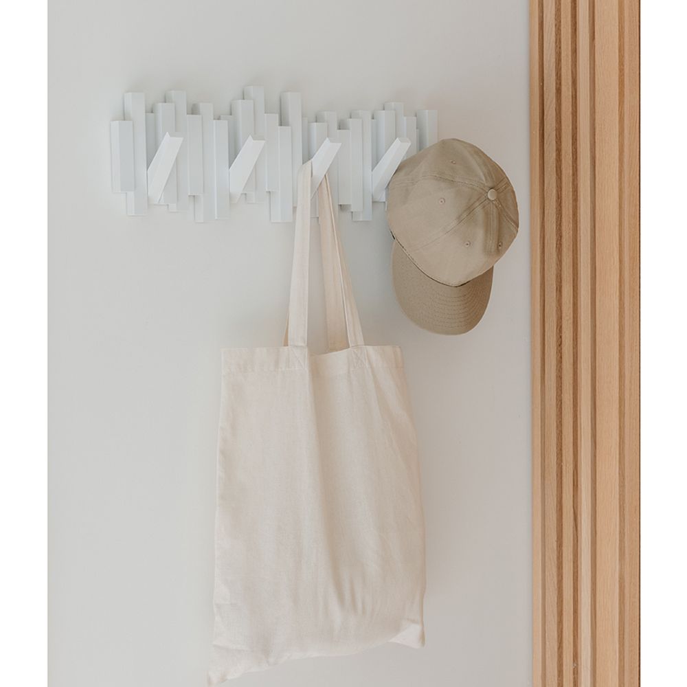 Вешалка настенная Sticks, 49,3 см, белая, 5 крючков