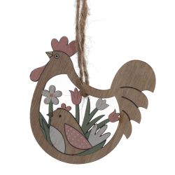 GAEM Набор из 8-ми изделий декоративных подвесных "Курица/Петух" (6*05*6), L12,5 W12,5 H1,5 см