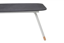 "Верона" журнальный стол из HPL 120х65, H40, каркас светло-серый (RA L7035) муар, цвет столешницы "серый гранит"