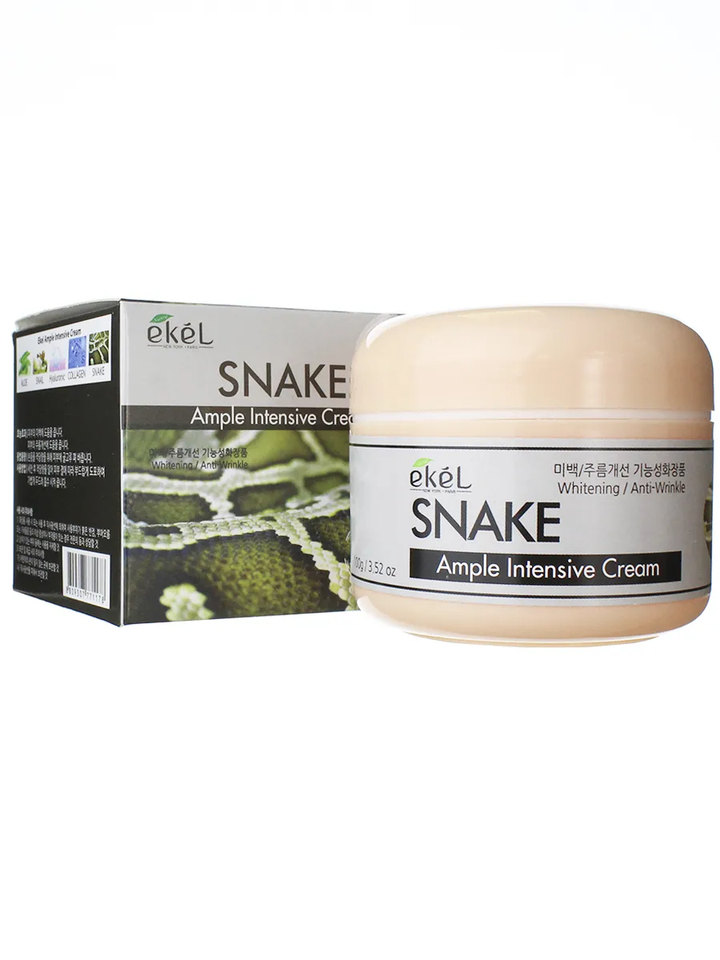 Крем для лица Ekel Snake Ample Intensive Cream ампульный с экстрактом змеиного яда 100 г