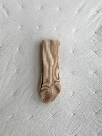 Колготки в рубчик, Бежевый