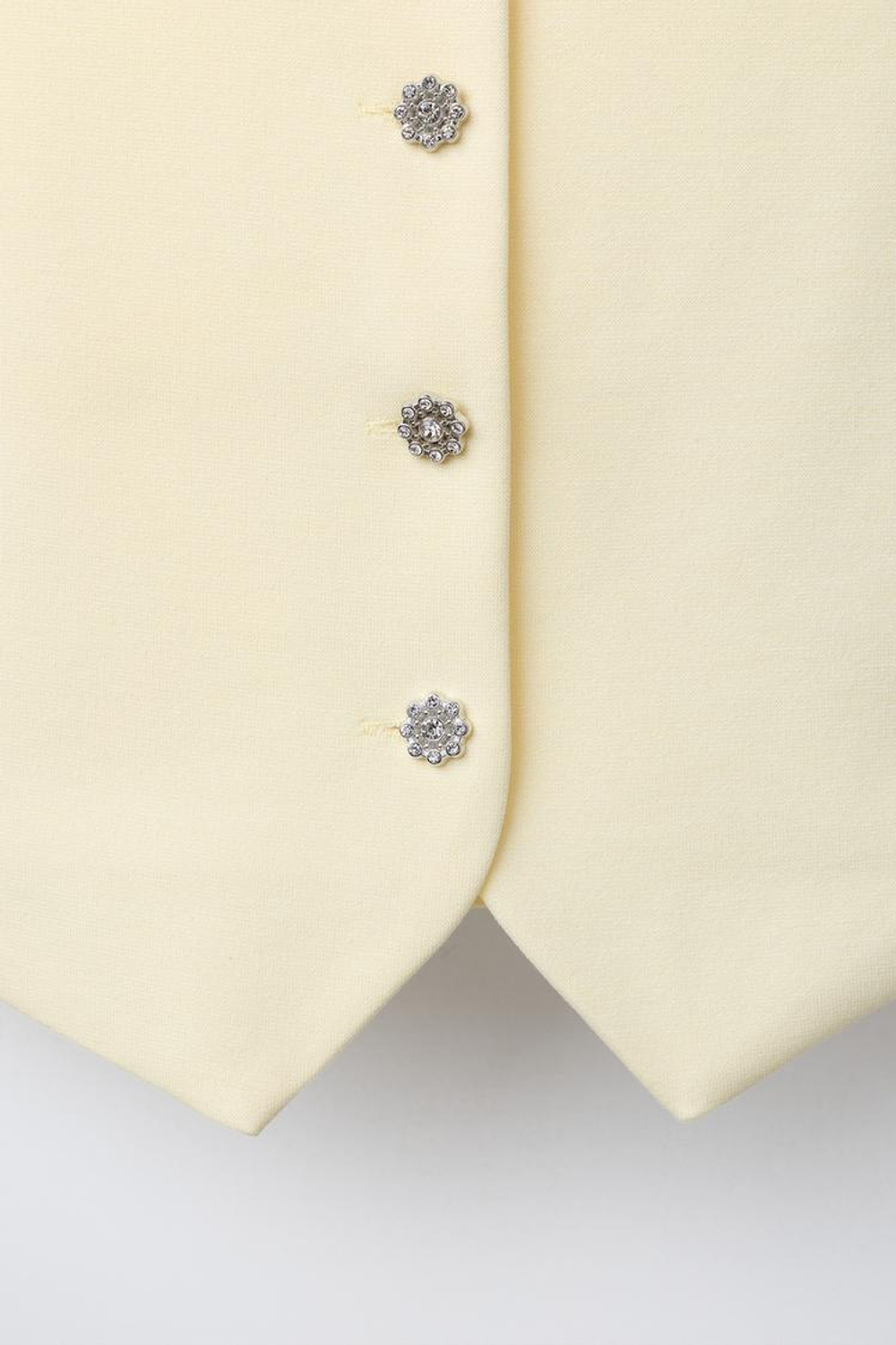 ZARA ЖИЛЕТ БЕЗ РУКАВОВ, СВЕТЛО-ЖЕТЛЫЙ