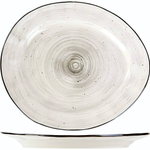 Тарелка «Пастораль» мелкая;фарфор;,H=3,L=30,B=26см;серый (Цвет: серый)