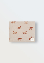 Плед вязаный (лошадки)