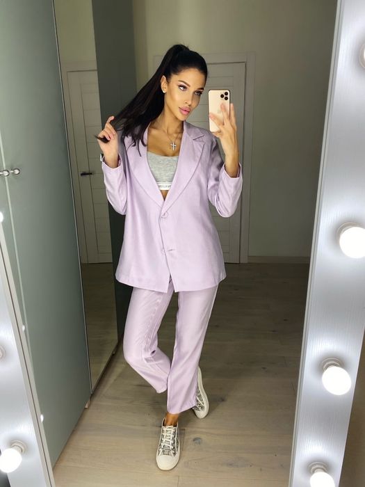 Костюм брючный летний (лиловый)