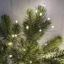 Светодиодная нить кластер 960 теплых белых ламп, 6 м., 8 режимов, зеленый провод, Christmas DeLuxe (87448)