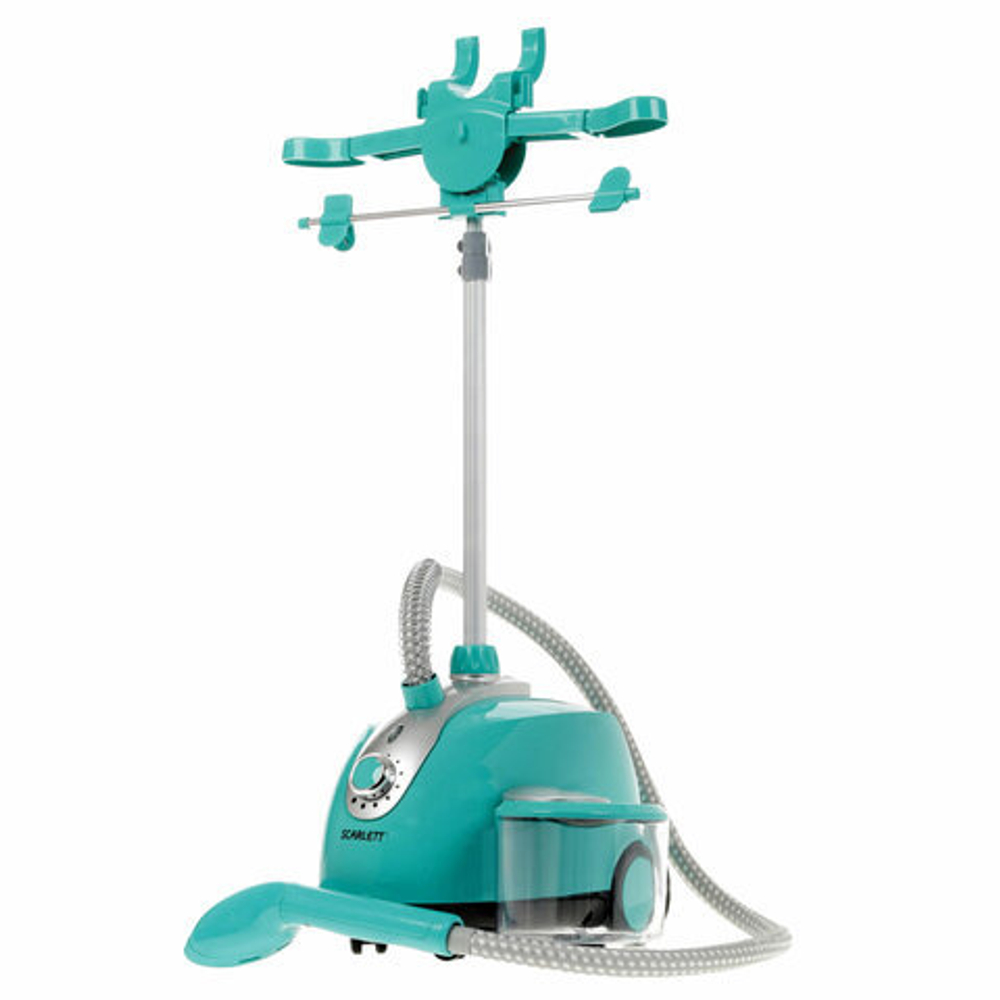Отпариватель SCARLETT SC-GS130S06, 1800 Вт, пар 160 г/мин, резервуар 1,6 л, 10 режимов,1 насадка, голубой