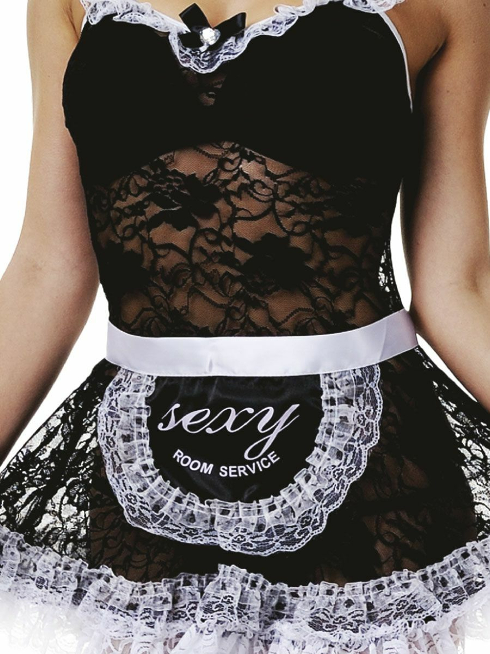 Костюм Покорная горничная Le Frivole черно-белый S/M