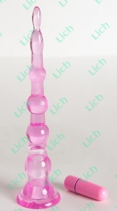 Розовая вибровтулка-ёлочка