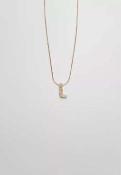 STRADIVARIUS Ожерелье с инициалами из горного хрусталя, золотой