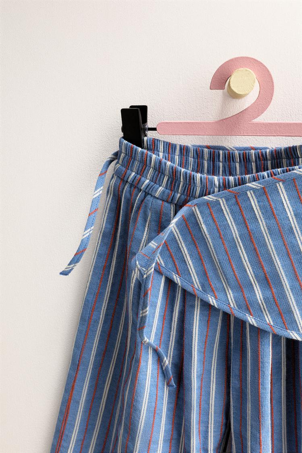 ZARA TIMELESS - БРЮКИ-ПАРЕО В ПОЛОСКУ, СИНИЙ