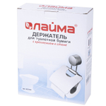Держатель для туалетной бумаги LAIMA, хромированная сталь, крепление к стене.