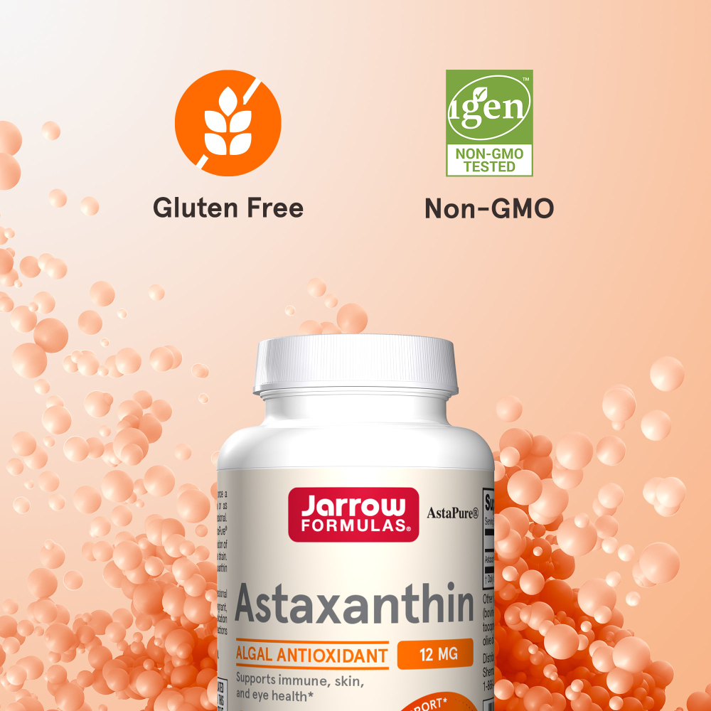 Jarrow Formulas, астаксантин, 12 мг, 60 мягких таблеток