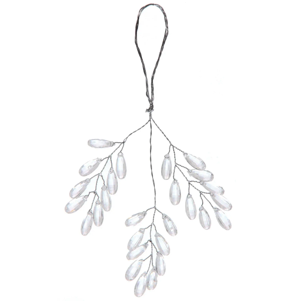 Ветка декоративная «Волшебство ночи» 20 см, Прозрачный