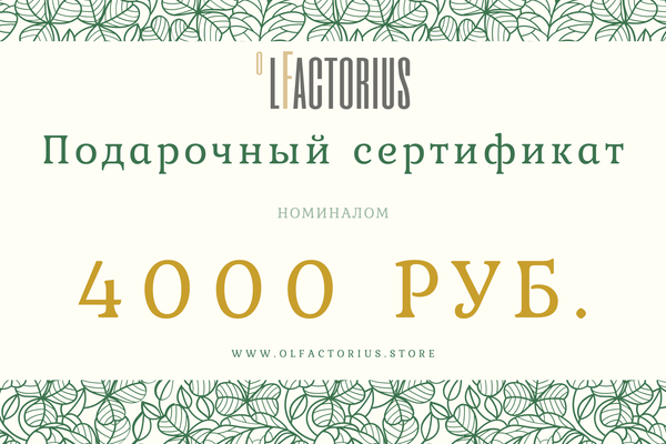 Подарочный сертификат на 4000руб.