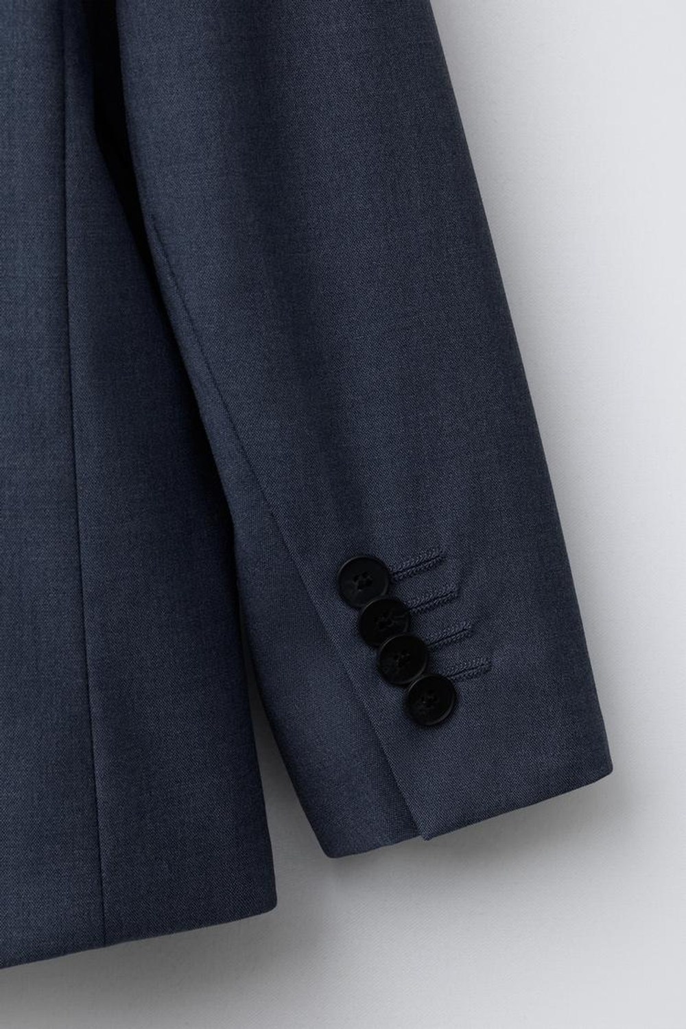 ZARA БЛЕЙЗЕР ИЗ РЕЛЬЕФНОЙ ТКАНИ, ВЫЦВЕТШИЙ СИНИЙ