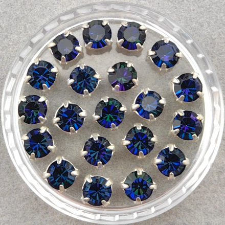 Шатоны Preciosa MAXIMA в оправах, Crystal Heliotrope/Silver