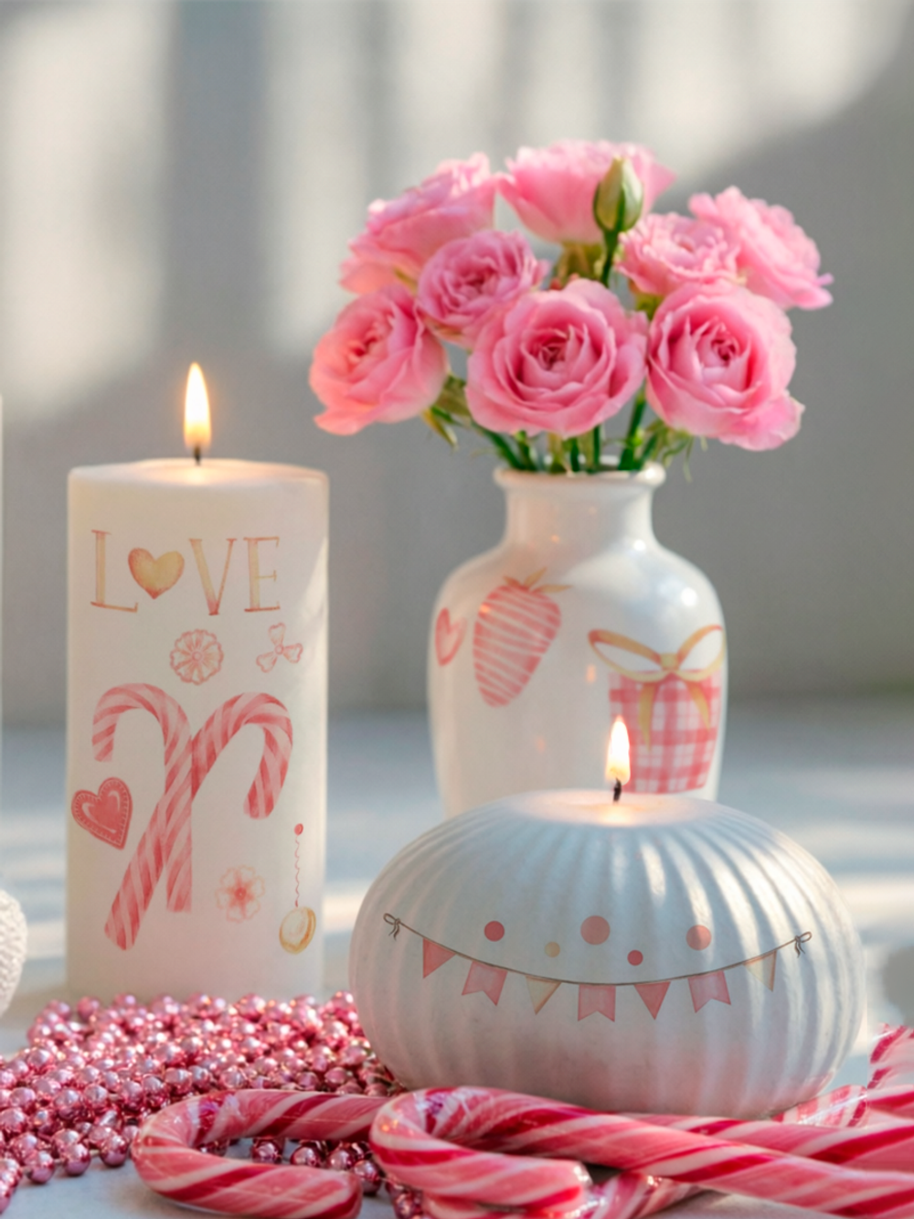 Трансфер переводной - декаль для свечей и гипса десерты 004