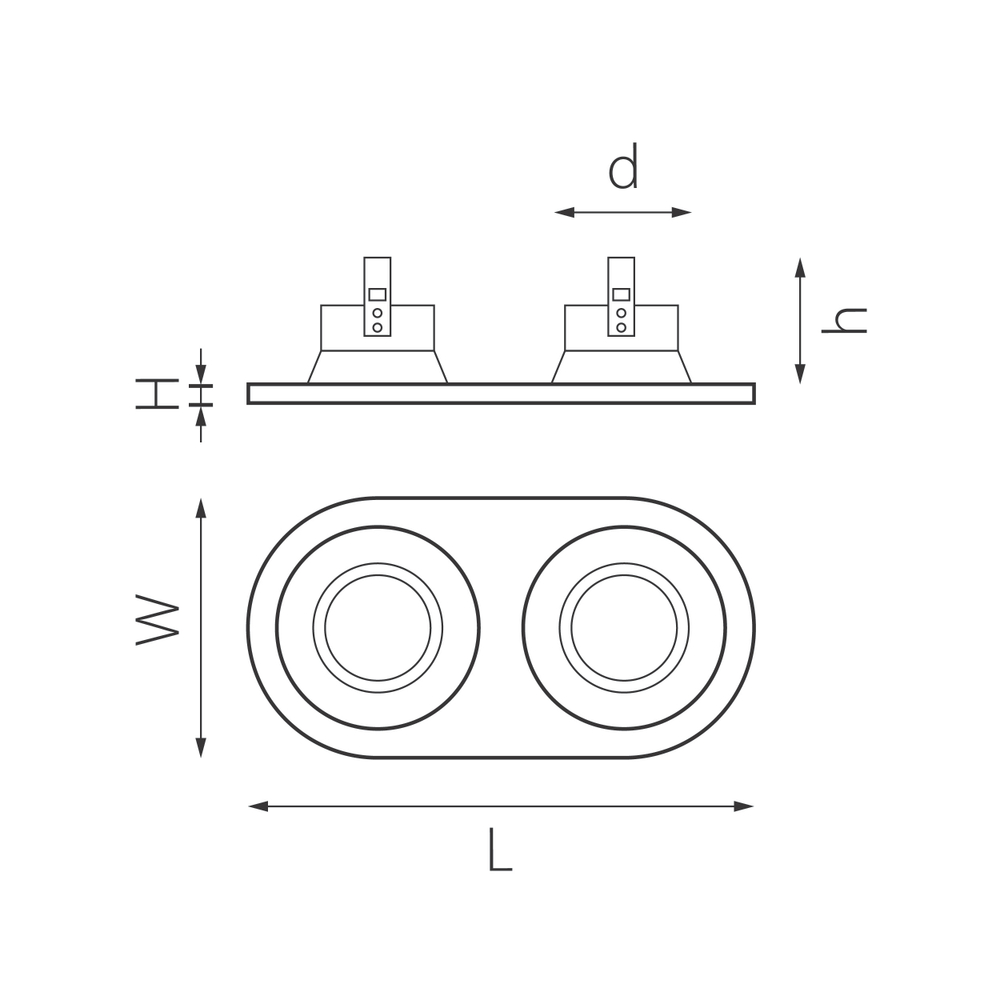 D6560607 Светильник DOMINO ROUND МR16 (214656+214606+214607)