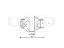 Сайлентблок задний переднего нижнего рычага UNIO RMP-20645