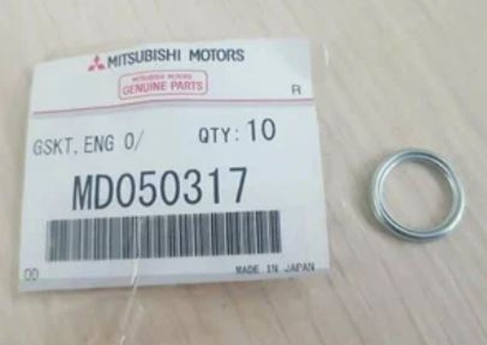 Прокладка сливной пробки поддона двигателя / GASKET,OIL DRAIN PLUG АРТ: MD050-317