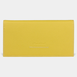 Кошелек женский Eclair Bicolor из кожи теленка желтого цвета