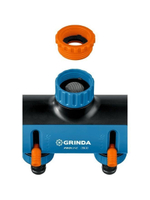 Поливочный распределитель GRINDA PROLine TS-2 двухканальный, с внутренней резьбой 3/4"-1"