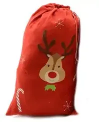 Мешок для подарков Олень с карамелью 50*75 см, Kaemingk (660070/2)