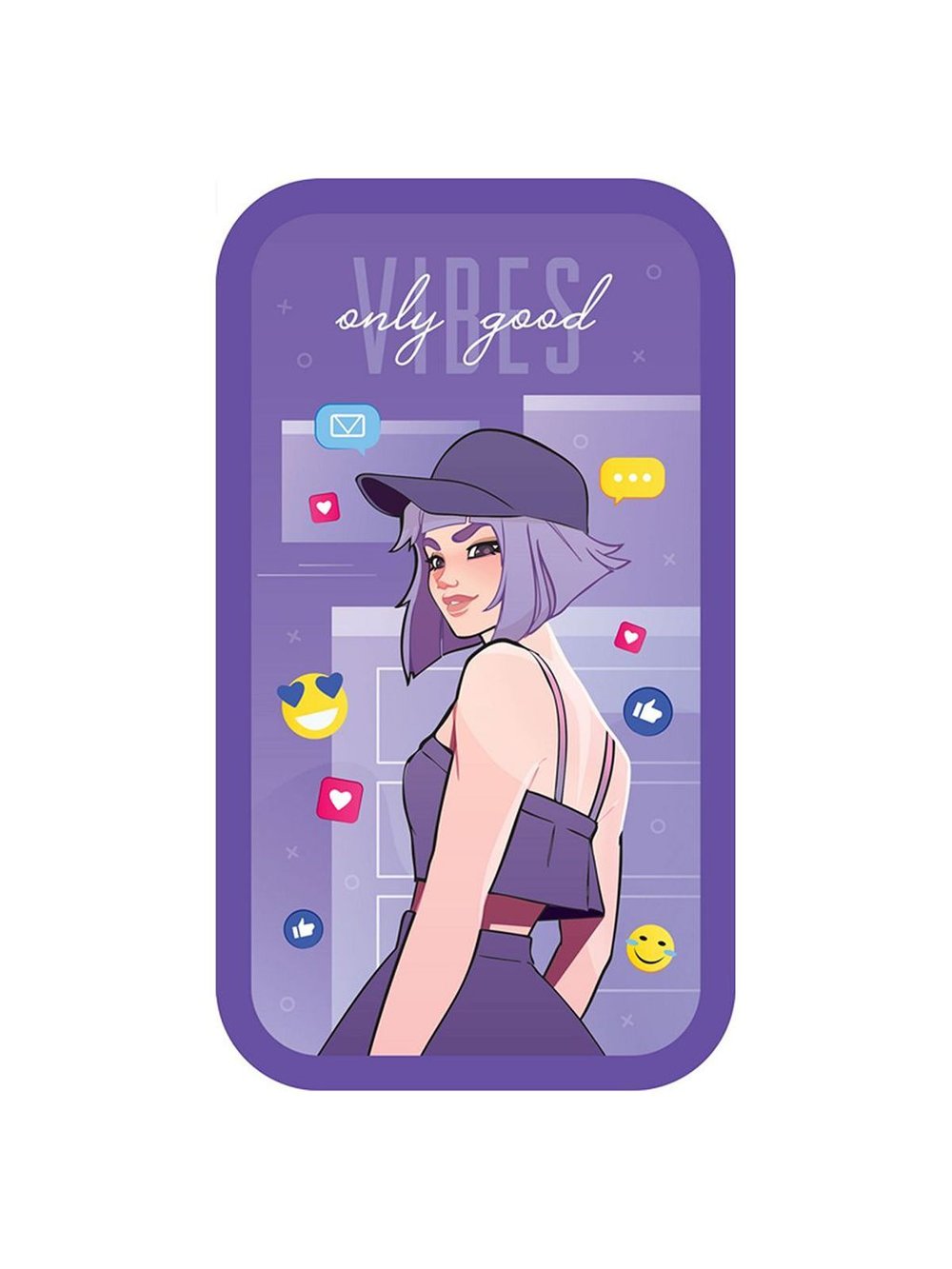 Пенал 3 отделения, 190*110 ArtSpace "Good Vibes", ламинированный картон