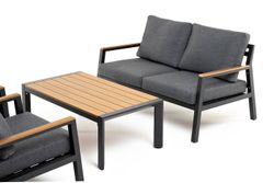 "Камелия" лаунж-зона 4-местная из алюминия, цвет темно-серый