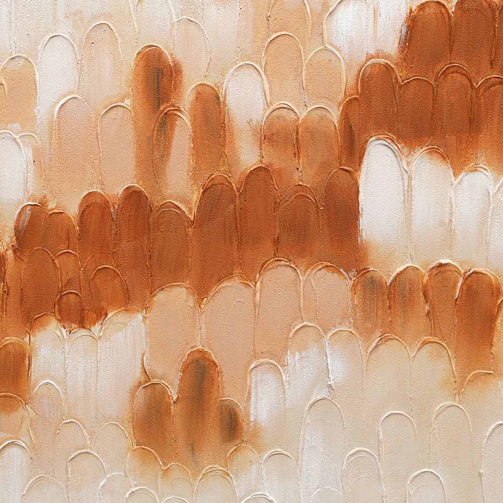 Панно декоративное с ручной росписью by feel, 120х80 см, охра