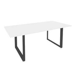 Onix Direct Стол переговорный на О-образном м/к O.MO-PRG-19 Белый Бриллиант/Металл Антрацит 1980*980